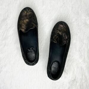 DANSKO / Olivia bronze snake print slip on comfort shoes / 39